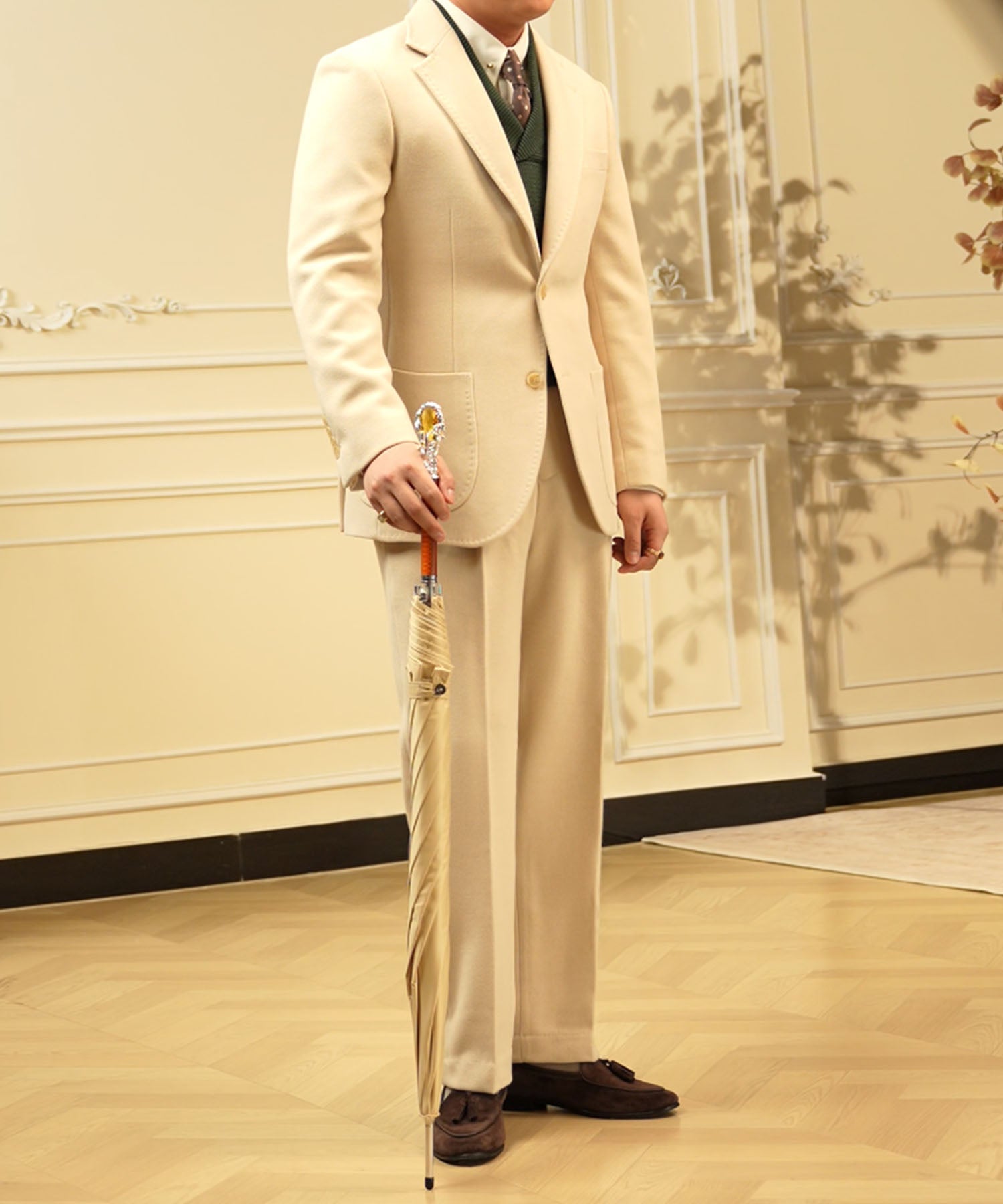 【NEW ITEM】スリムフィット シングルブレスト ノッチドラペル パッチポケット クラシック スタンダード 機能性抜群 シワになりにくい エレガント セットアップ