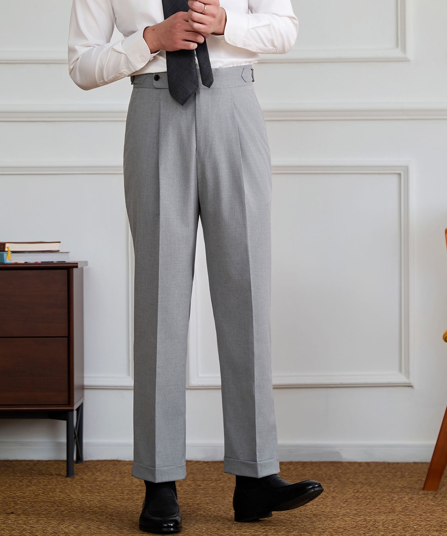 【NEW ITEM】スリムフィット シングルブレスト ノッチドラペル フラップポケット ベーシック スタンダード 機能性抜群 シワになりにくい エレガント セットアップ