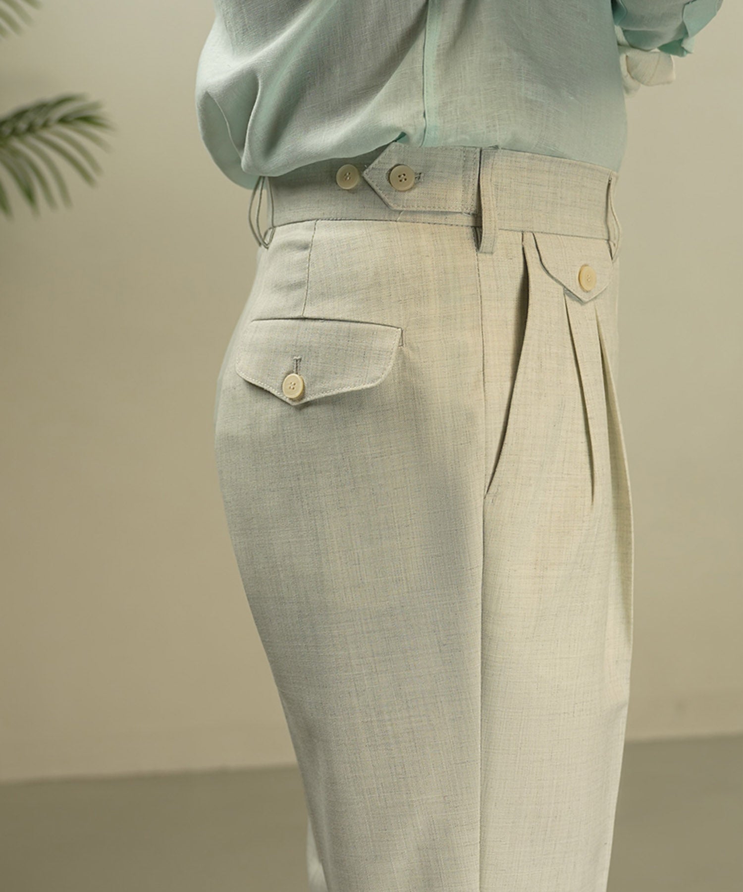 スリムフィット ベルトループ コインポケット クリース ツータック シワになりにくい クラシック ダブル トラウザー パンツ スラックス ズボン