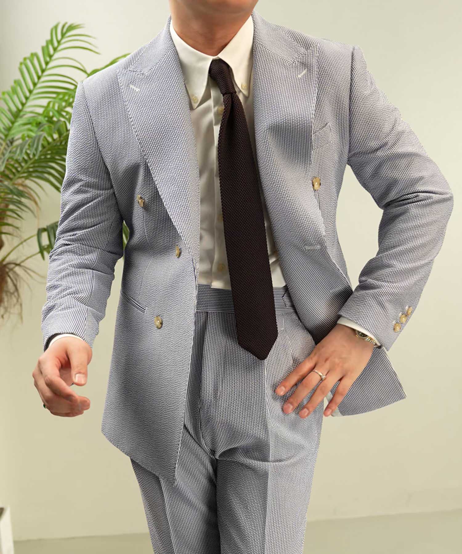 スリムフィット シングル＆ダブルブレスト ピークド＆ノッチドラペル