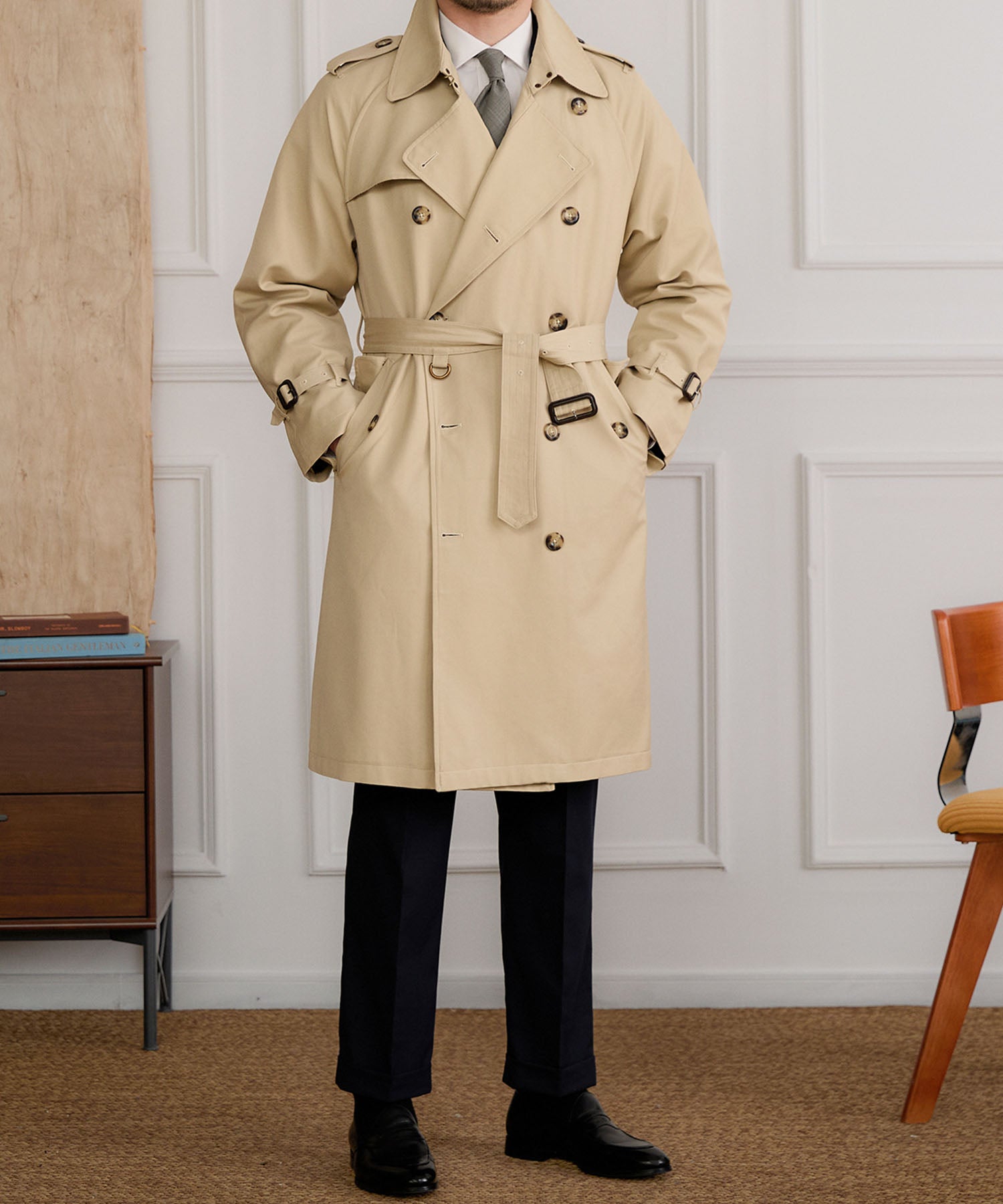 レギュラーフィット エポーレット ガンフラップ コットンギャバジン