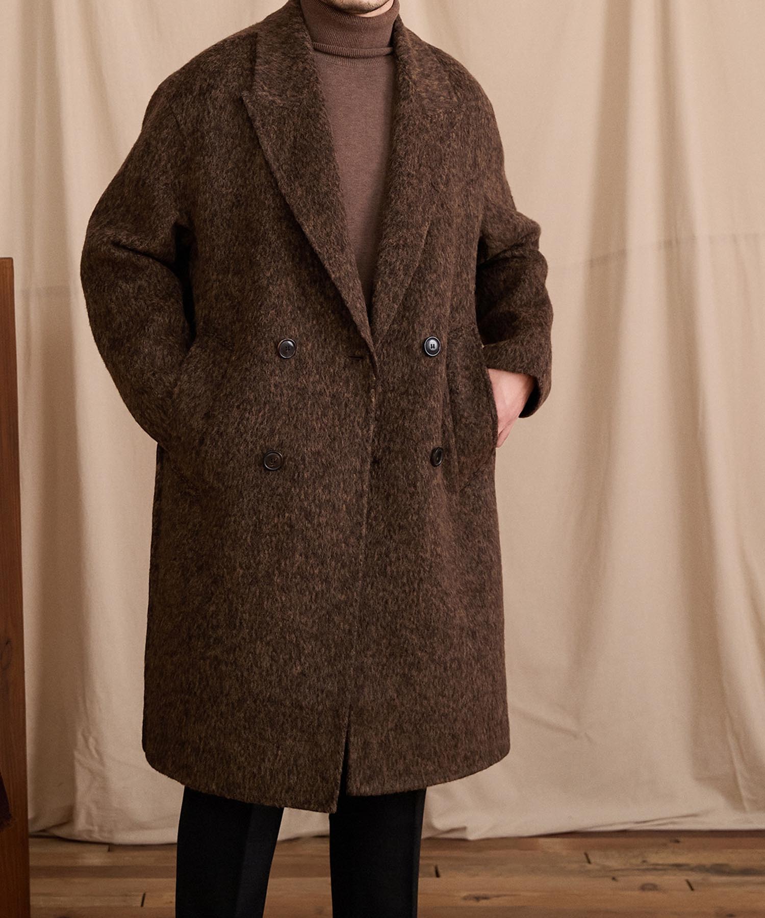 COMING SOON】レギュラーフィット ダブルブレスト 4つボタン ウール