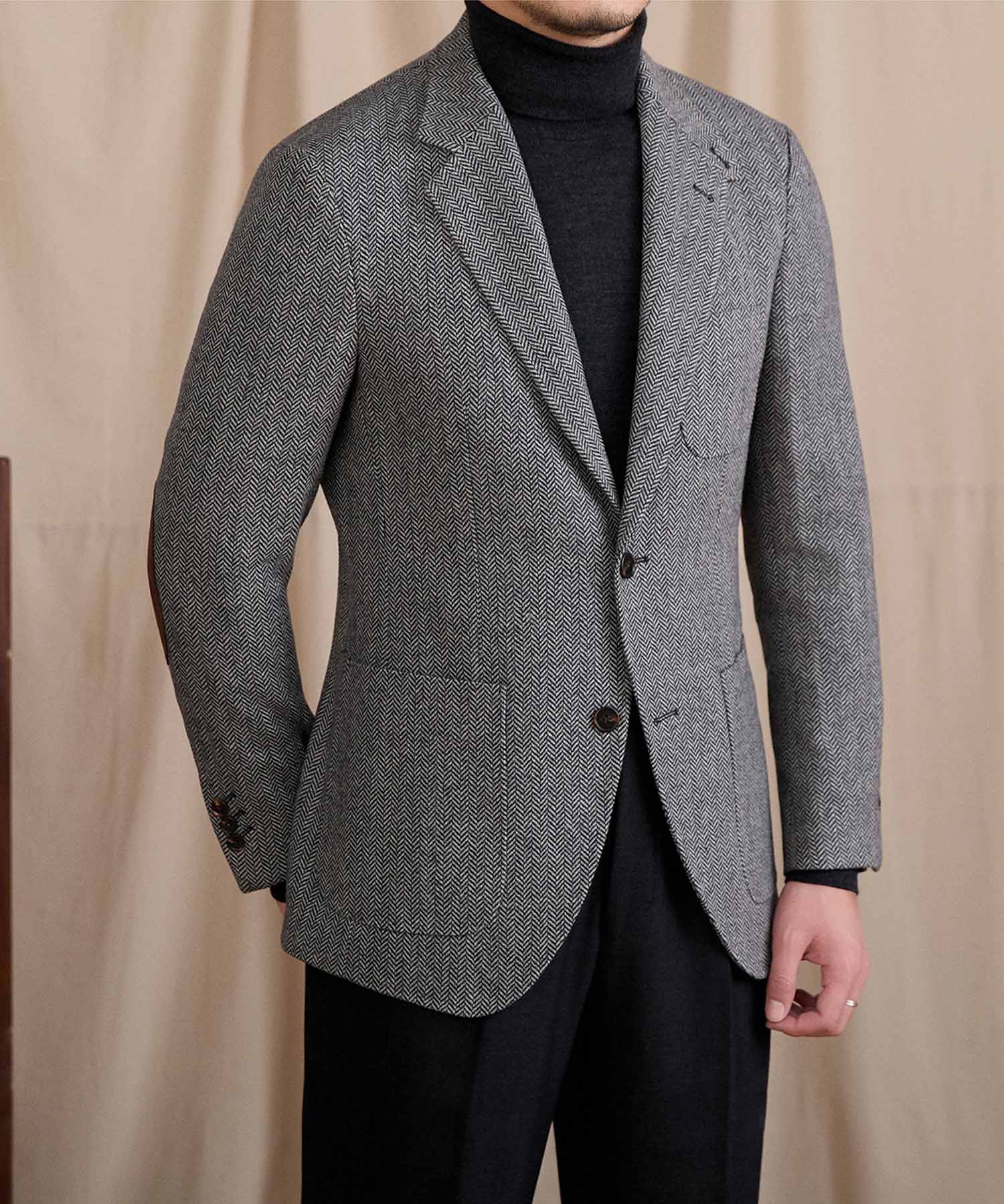 COMING SOON】スリムフィット シングルブレスト 2つボタン ウール 天然