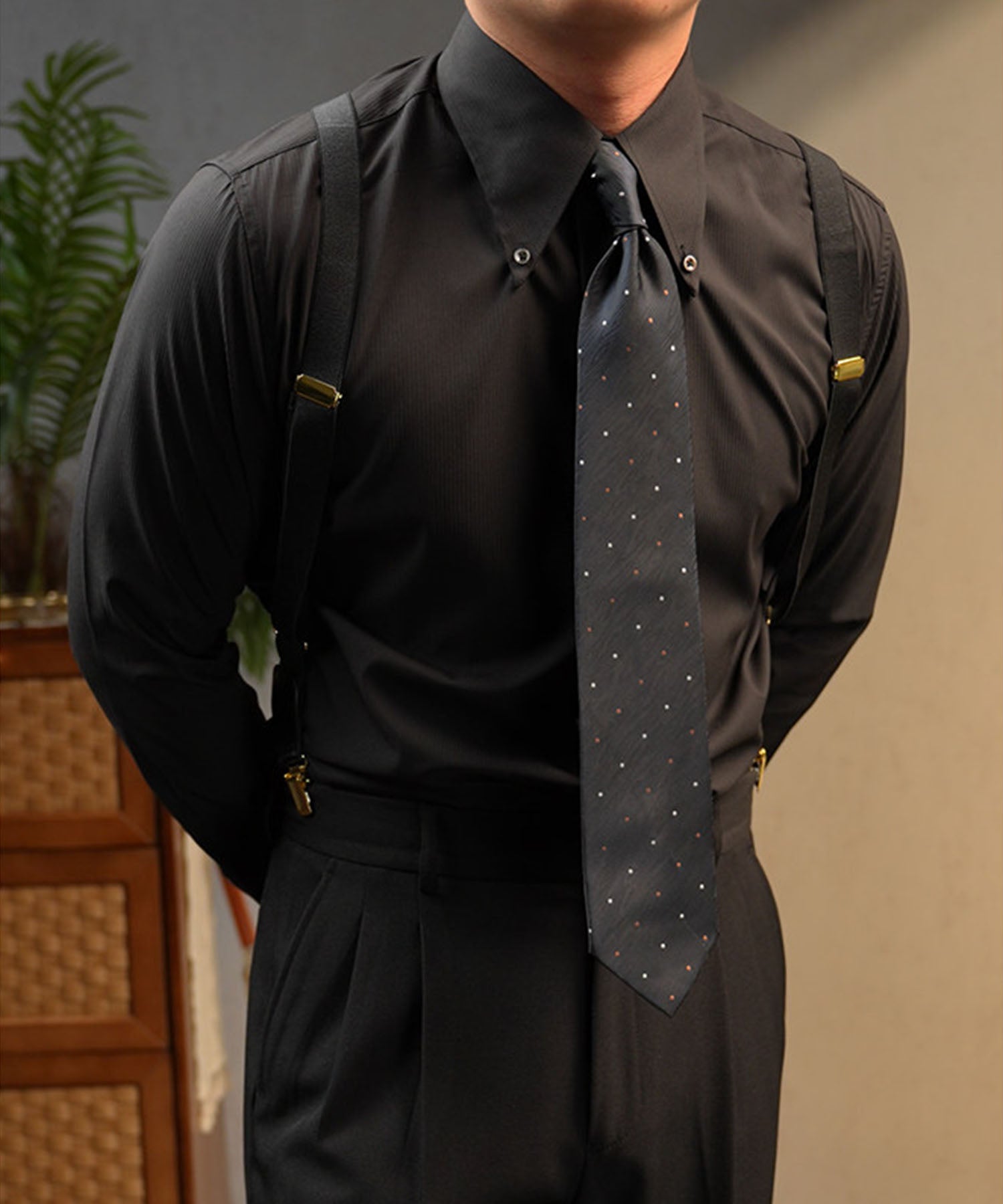 【NEW ITEM】スリムフィット ボタンダウン 無地 機能性抜群 シワになりにくい 清潔感 ロングスリーブ ミニマル エレガンス ベーシック シャツ