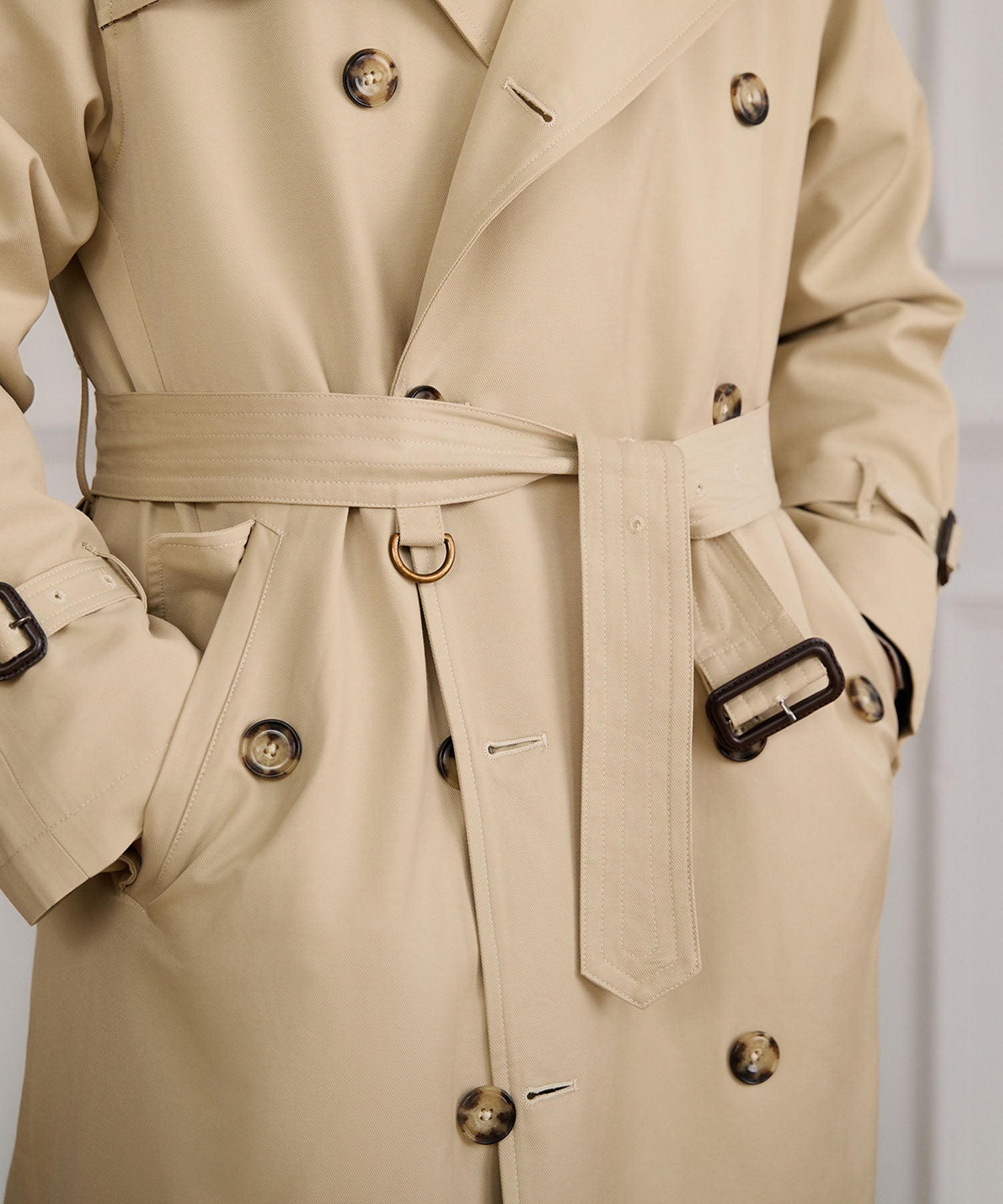 【NEW ITEM】レギュラーフィット えポーレット ガンフラップ コットンギャバジン スラッシュポケット 機能性抜群 防寒 シワになりにくい トレンチ コート