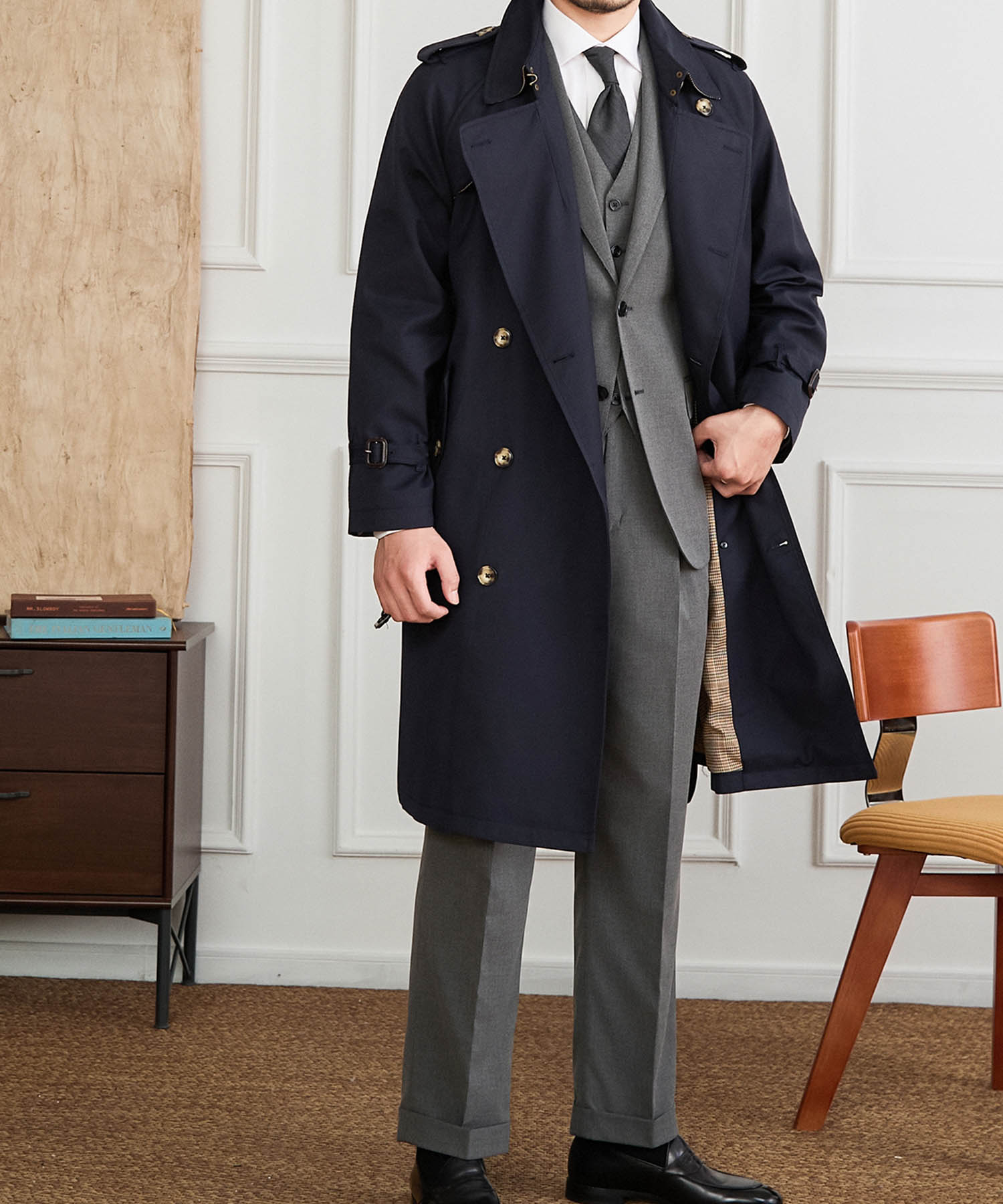 レギュラーフィット エポーレット ガンフラップ コットンギャバジン