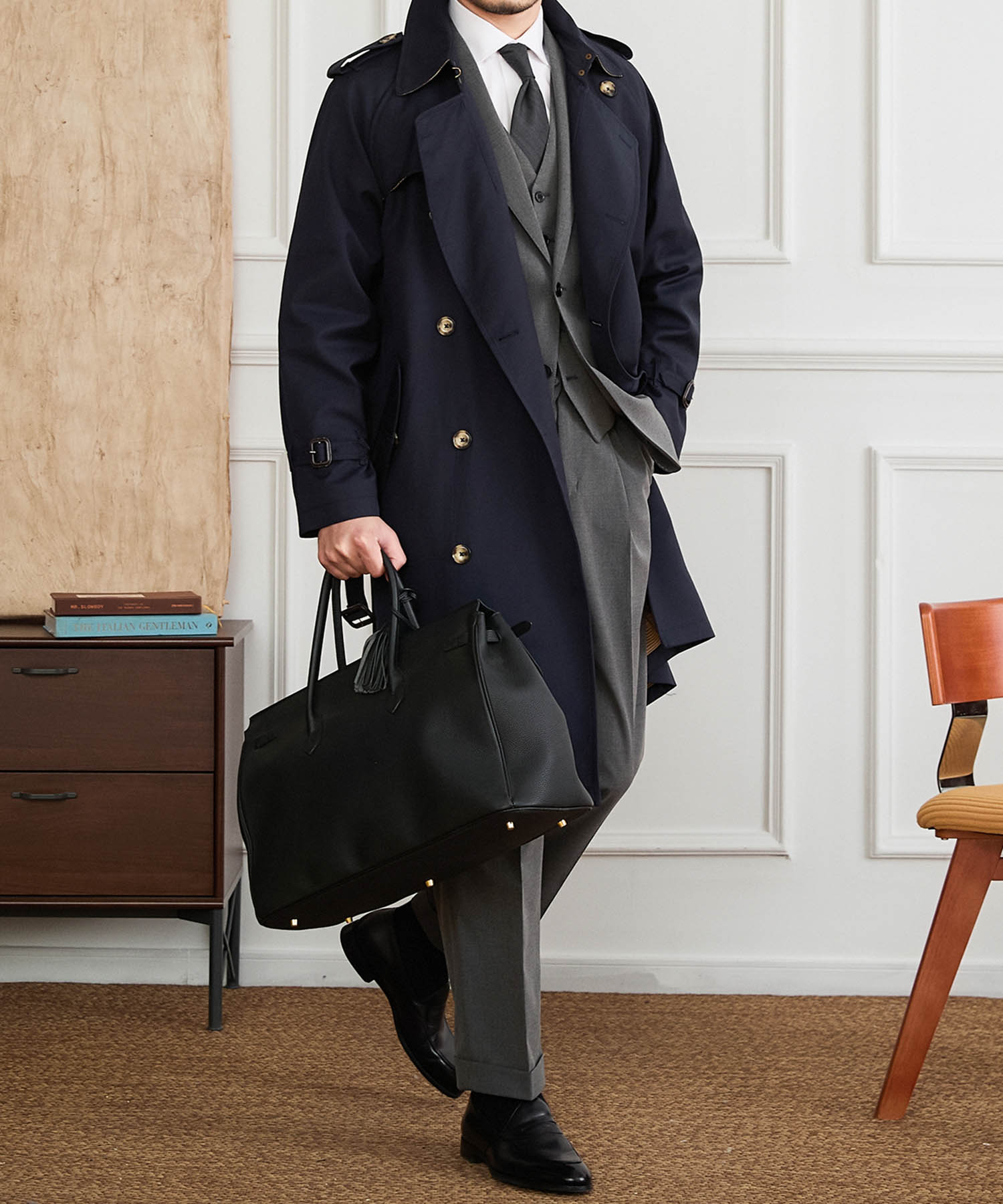 【NEW ITEM】レギュラーフィット えポーレット ガンフラップ コットンギャバジン スラッシュポケット 機能性抜群 防寒 シワになりにくい トレンチ コート