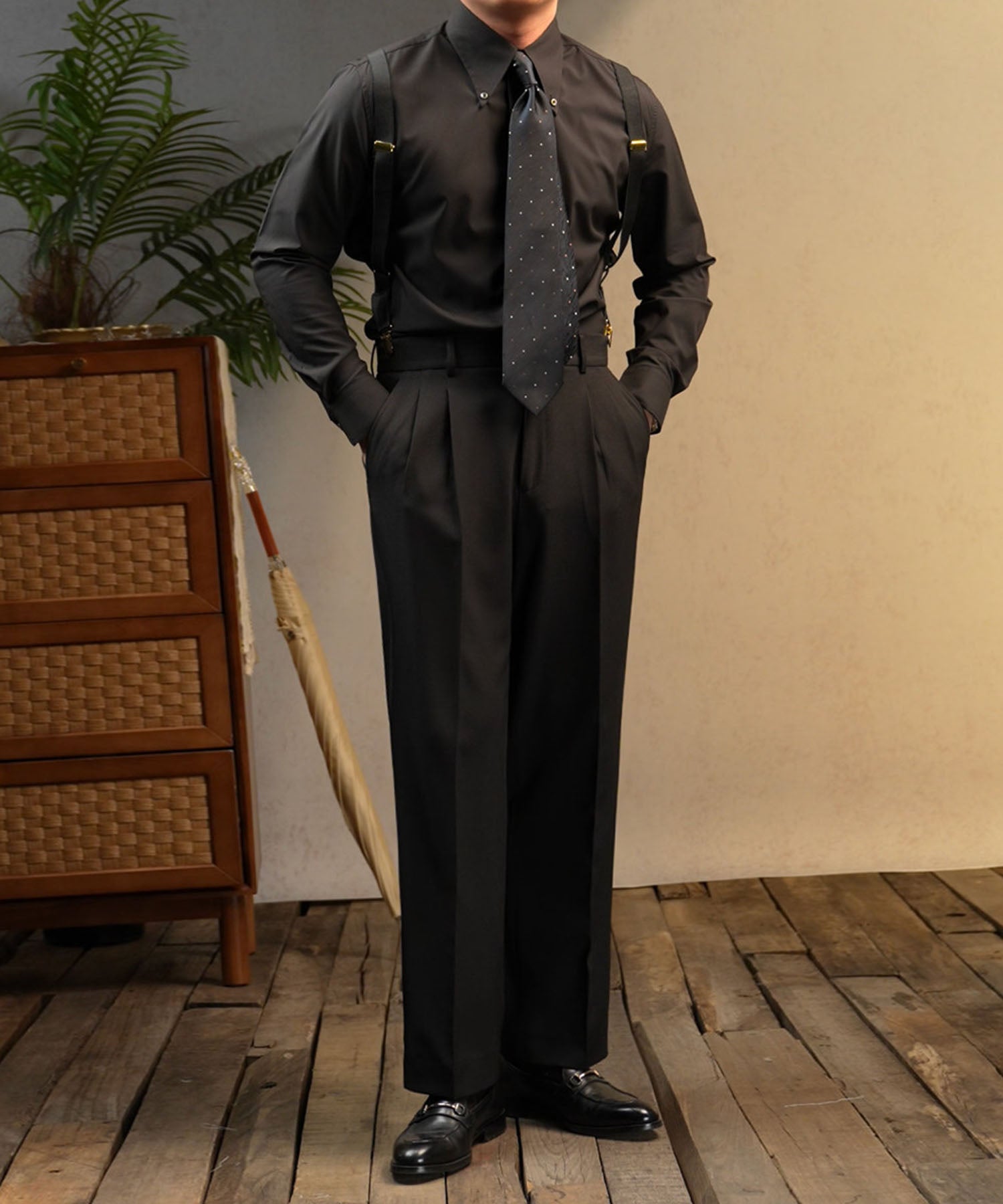 【NEW ITEM】スリムフィット ボタンダウン 無地 機能性抜群 シワになりにくい 清潔感 ロングスリーブ ミニマル エレガンス ベーシック シャツ