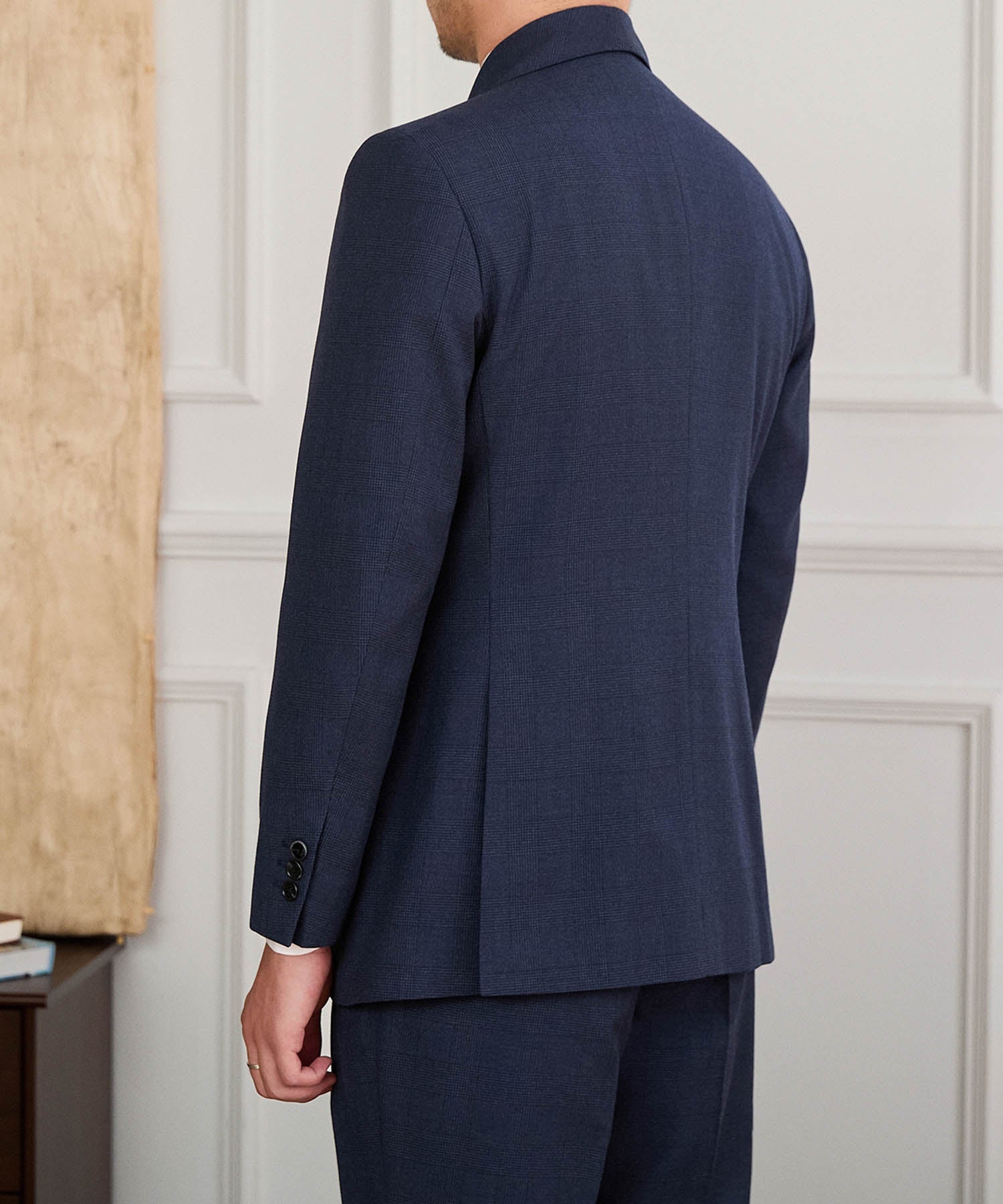 【NEW ITEM】スリムフィット ダブルブレスト 2つボタン ワイド ショールカラー 玉縁ポケット ミニマル クラシック スタンダード 機能性抜群 シワになりにくい エレガント セットアップ