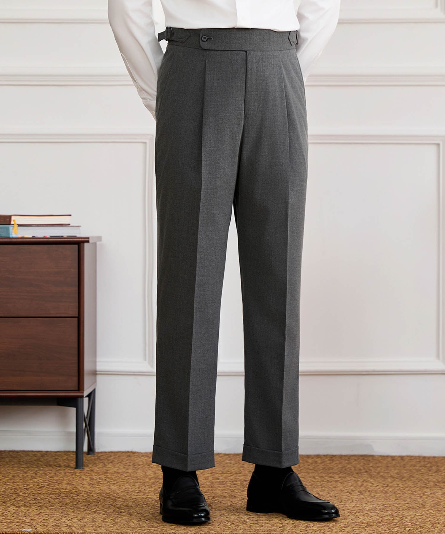 【NEW ITEM】スリムフィット シングルブレスト ノッチドラペル フラップポケット ベーシック スタンダード 機能性抜群 シワになりにくい エレガント セットアップ