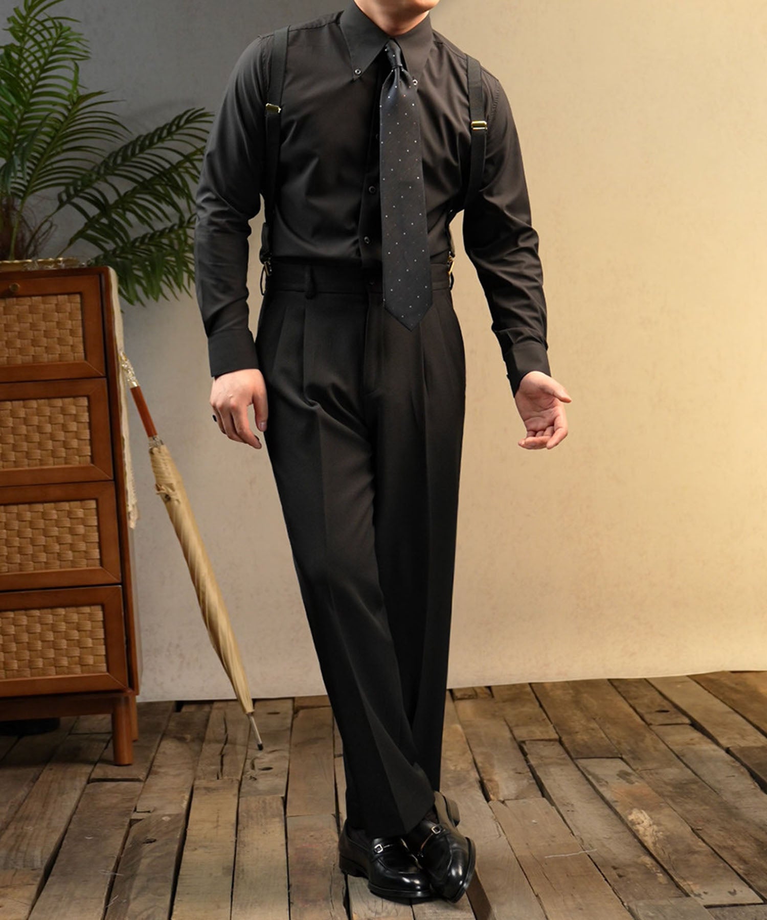 【NEW ITEM】スリムフィット ボタンダウン 無地 機能性抜群 シワになりにくい 清潔感 ロングスリーブ ミニマル エレガンス ベーシック シャツ