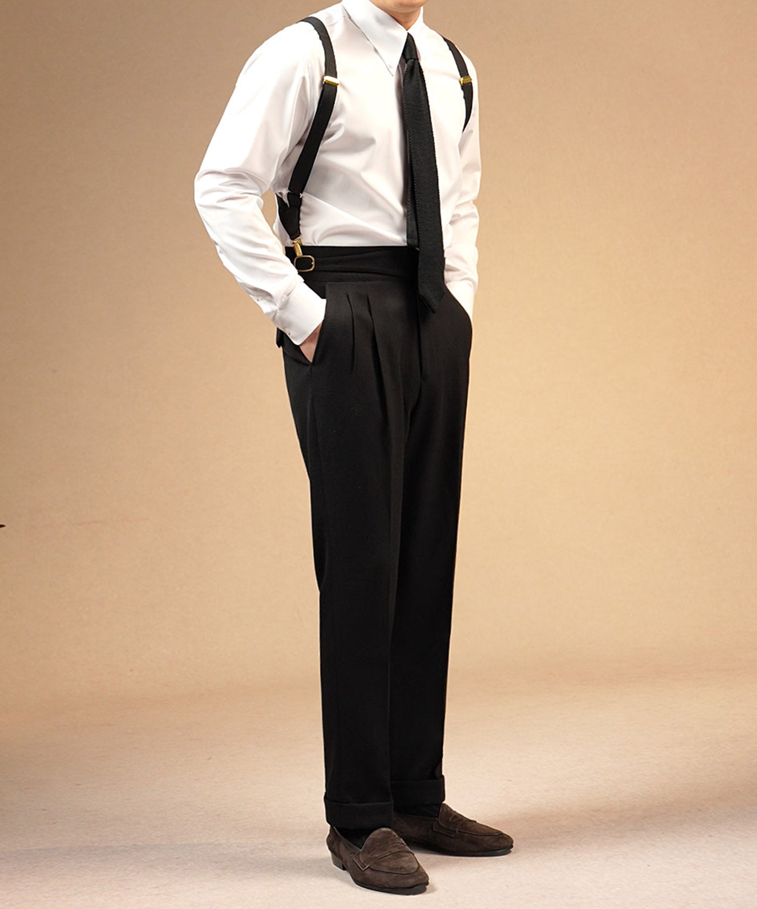 【NEW ITEM】スリムフィット ロングカラー ボタンダウン 無地 機能性抜群 シワになりにくい 清潔感 ロングスリーブ ミニマル エレガンス シャツ