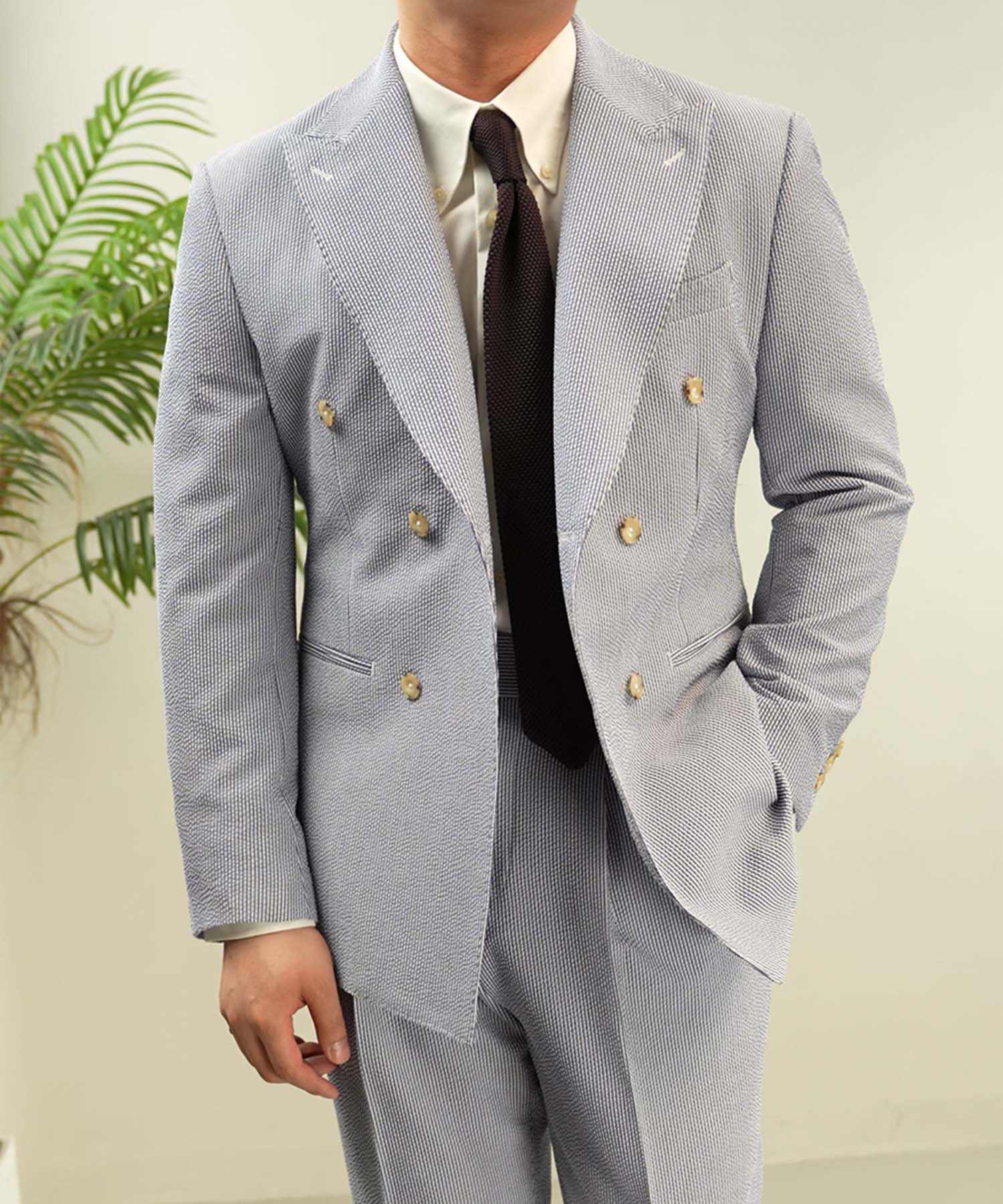 スリムフィット シングル＆ダブルブレスト ピークド＆ノッチドラペル